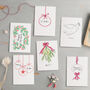 'Christmas Cards' Mixed Pack Of Six, thumbnail 1 of 7