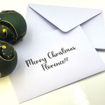 Merry Christmas Name Stickers For Gifts And Decorations, 2 of 10