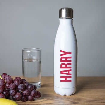 Personalised Stainless Steel Insulated Water Bottle, 3 of 4