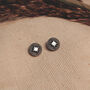 Silver Star Burst Stud Earrings With Optional Personalised Initial, thumbnail 7 of 7