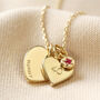 Personalised 40th Birthday Heart Birthstone Necklace, thumbnail 8 of 12