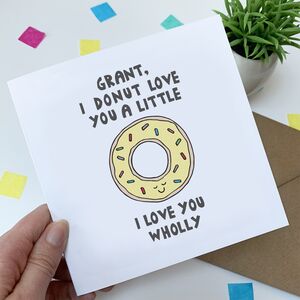 Personalised Donut Love Card For Husband By Ladykerry Illustrated Gifts