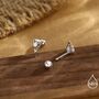 Sterling Silver Bird Skull Screw Back Earrings, thumbnail 3 of 12