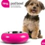 Pod Pet Dog Cat Feeding Bowl Pink 300ml, thumbnail 1 of 5