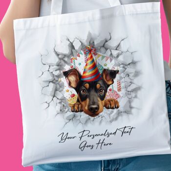 Personalised Doberman Birthday Break Through Dog, 9 of 9