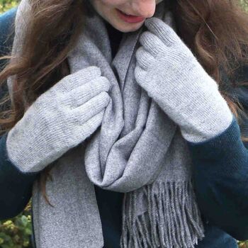 Personalised Hearts Cashmere Wool Warm Winter Gloves, 7 of 10