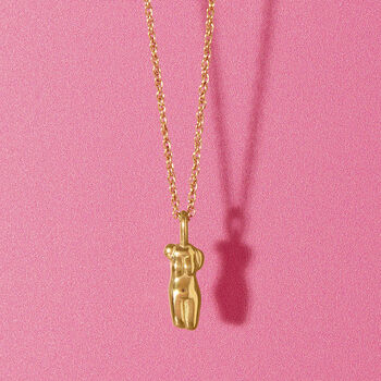 Gold Plated Bust Necklace, 3 of 7
