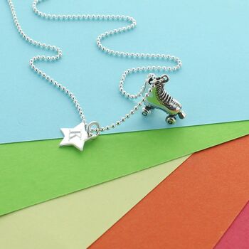 Personalised Roller Skate Star Necklace, 2 of 3