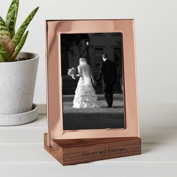 Copper Photo Frame With Personalised Stand, 6 of 9