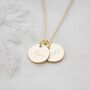 Sterling Silver Mum And Me Double Disc Necklace, thumbnail 4 of 12