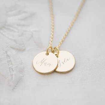 Sterling Silver Mum And Me Double Disc Necklace, 4 of 12