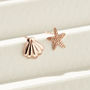 Starfish And Shell Stud Earrings, thumbnail 5 of 10