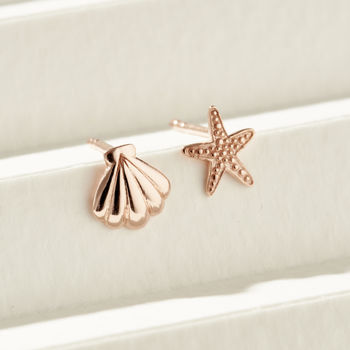 Starfish And Shell Stud Earrings, 5 of 10