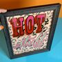 Reverse Glass Gilded And Painted Hot Stuff Sign, thumbnail 3 of 11