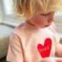 Personalised 'Loved' Baby T Shirt, thumbnail 1 of 4