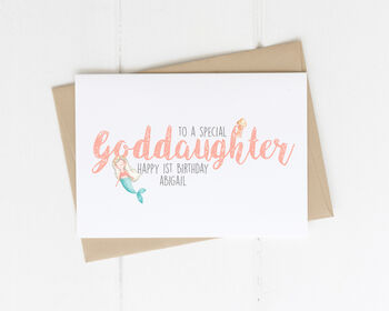 Personalised Girls Mermaid Birthday Card, 3 of 6