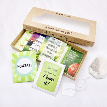 Cricket Gifts: Cricket Lovers Tea Gift Set, 2 of 12