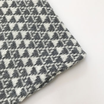 Ladies Knitted Lambswool Snood With Geometric Triangles, 5 of 8