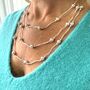 Beaded Three Strand Statement Necklace, thumbnail 1 of 8