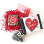 Happy Valentines Gluten Free Mini Brownie And Tea Gift, thumbnail 1 of 4