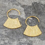 Roman Style Statement Gold Plated Silver Hoop Earrings, thumbnail 1 of 6