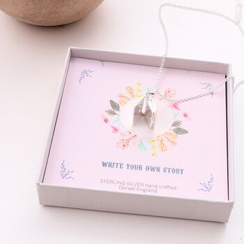 Write Her Own Story Book Pendant Necklace, 8 of 8