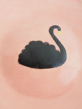 Handmade Ceramic Black Swan Pastel Plate, 6 of 7