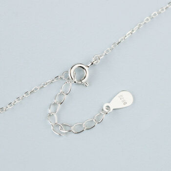 Sterling Silver Crescent Moon Pendant Necklace, 3 of 5