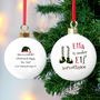 Personalised 'Under Elf Surveillance' Bauble, thumbnail 1 of 2