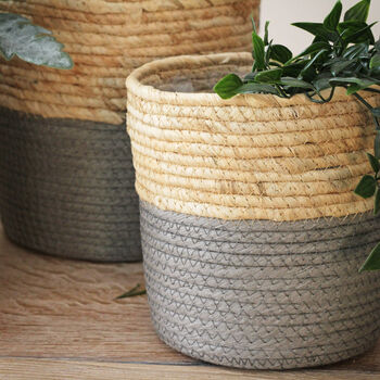 Seagrass Baskets Natural And Grey, 2 of 4