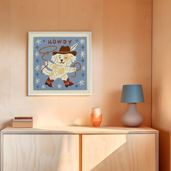 Howdy Cowboy Dog Print, Nursery Print, Kids Room, 8 of 11