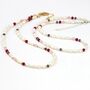Simple Pearl And Gemstone Beaded Necklace, thumbnail 11 of 12