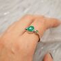 Green Onyx Tourmaline Sterling Silver Ring, thumbnail 5 of 10