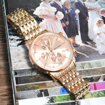 Personalised Women's Rose Gold Coloured Wrist Watch, 3 of 5