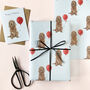 Golden Cocker Spaniel Dog And Balloon Wrapping Paper, thumbnail 2 of 4
