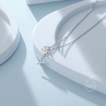 Tiny Neurone Cell Pendant Necklace In Sterling Silver, 4 of 9