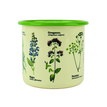 Herbs Enamel Plant Pot, 4 of 5