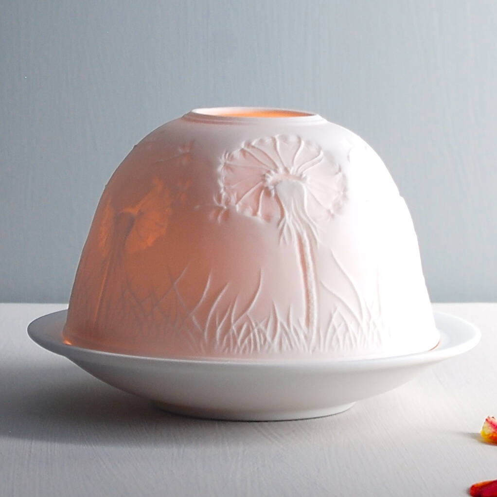 Luna White Porcelain Tealight Holder By Penelopetom