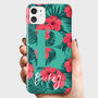 Personalised Tropical Flower Phone Case, thumbnail 1 of 6