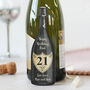 Personalised Milestone Birthday Bottle Label, Wood, thumbnail 1 of 4