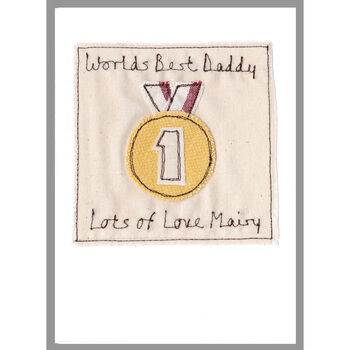 Personalised Gold Medal Father's Day Card, 8 of 12