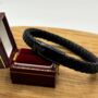 Personalised All Black Leather Bracelet, thumbnail 4 of 10