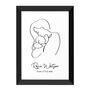 Personalised Line Art New Mum And Baby's Love Print, thumbnail 8 of 12