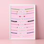 Taylor Swift Album Friendship Bracelets Print, thumbnail 1 of 5