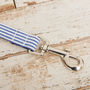 The Chichester Horizontal Striped Bow Tie And Lead, thumbnail 3 of 5