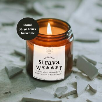 Strava Wanker Candle With Matches, Funny Running Gifts, 8 of 11