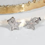 Diamond And 18ct White Gold Star Earrings, thumbnail 2 of 4