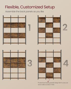 Six Level Bookcase Kitchen Storage Shelf Industrial, 3 of 6