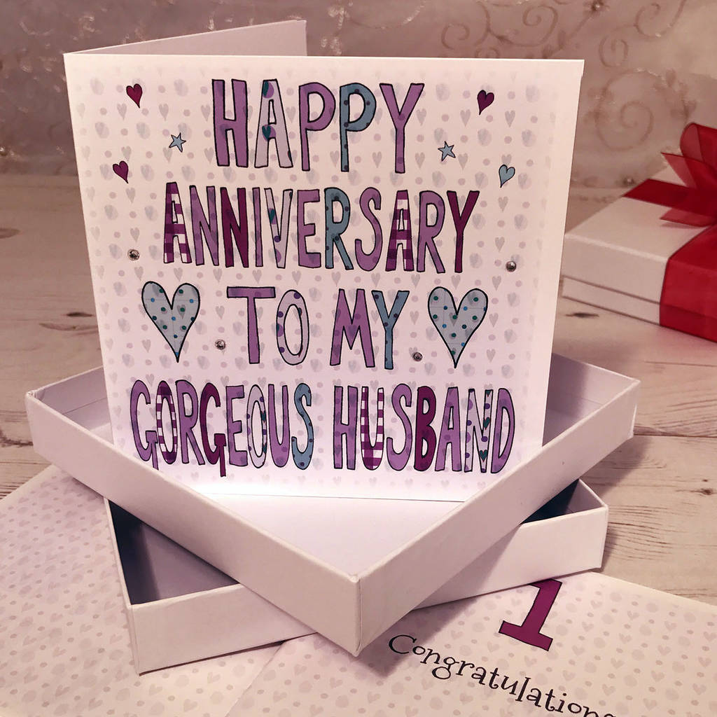 Personalised Husband Anniversary Book Card By Claire Sowden Design