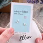 Gift Bag 'Sending Love' Butterfly Earrings, thumbnail 1 of 3